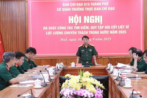 Cơ quan Ban Chỉ đạo 515 thành phố rà soát công tác, tìm kiếm HCLS địa bàn trong nước