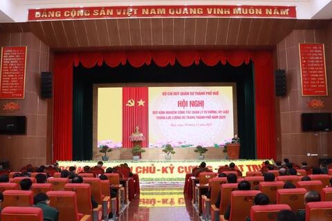 Bộ CHQS thành phố rút kinh nghiệm công tác quản lý tư tưởng, kỷ luật và học tập Nghị quyết Đại hội Đảng bộ Quân đội
