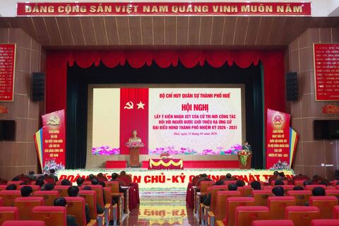 Bộ CHQS thành phố hội nghị giới thiệu người ứng cử Đại biểu HĐND thành phố