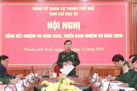 Ban Chỉ đạo 35 Đảng ủy Quân sự thành phố tổng kết nhiệm vụ năm 2025