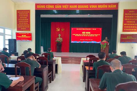 Ban Chỉ huy Phòng thủ khu vực 3 - Phú Lộc sơ kết Phong trào “Cả nước thi đua xây dựng xã hội học tập, đẩy mạnh học tập suốt đời” giai đoạn 2023 - 2025 và phát động phòng trào thi đua đổi mới sáng tạo và chuyển đổi số “Bình dân học vụ số”