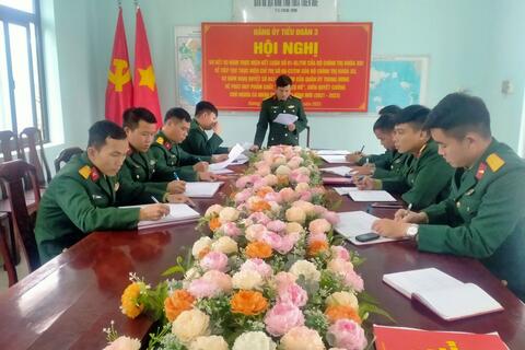 Đảng bộ Tiểu đoàn Tăng Thiết giáp 3 sơ kết 3 năm thực hiện kết luận số 01-KL/TW của Bộ Chính trị khóa XIII