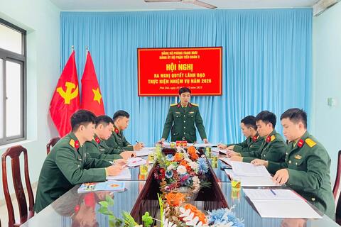 Tiểu đoàn Tăng Thiết giáp 3 tổ chức hội nghị Đảng ủy ra nghị quyết lãnh đạo thực hiện nhiệm vụ và triển khai nhiệm vụ năm 2026