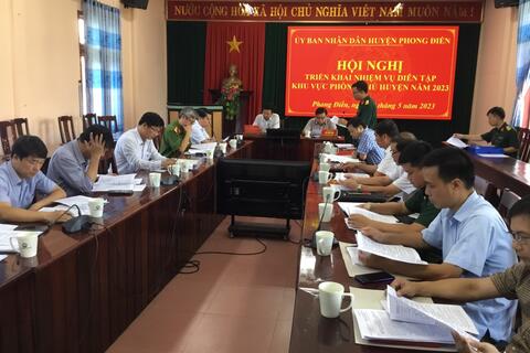 Huyện Phong Điền triển khai nhiệm vụ diễn tập KVPT huyện năm 2023