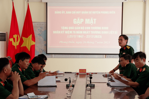 Ban CHQS Phong Điền tổ chức nhiều hoạt động tri ân nhân dịp kỉ niệm 76 năm Ngày Thương binh - Liệt sĩ