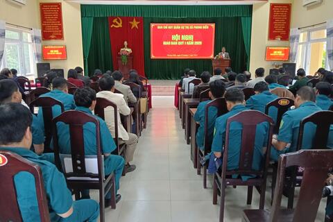 Ban CHQS thị xã Phong Điền: Tổ chức Hội nghị Giao ban Quý I năm 2025