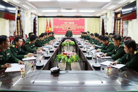 Bộ Chỉ huy Quân sự tỉnh: Tập huấn Lễ giao nhận quân năm 2024