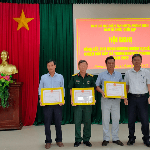 Ban Chỉ đạo diễn tập huyện Phong Điền tổng kết nhiệm vụ diễn tập cấp xã trong KVPT năm 2022