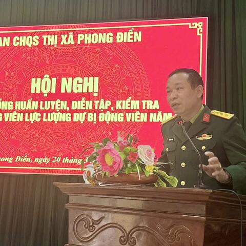 Phong Điền: Tổ chức hiệp đồng huấn luyện, diễn tập, kiểm tra sẵn sàng động viên lực lượng dự bị động viên năm 2025
