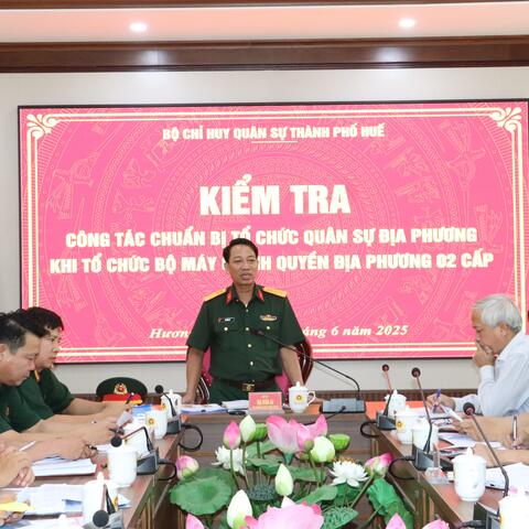 Bộ CHQS thành phố kiểm tra công tác chuẩn bị tổ chức quân sự địa phương