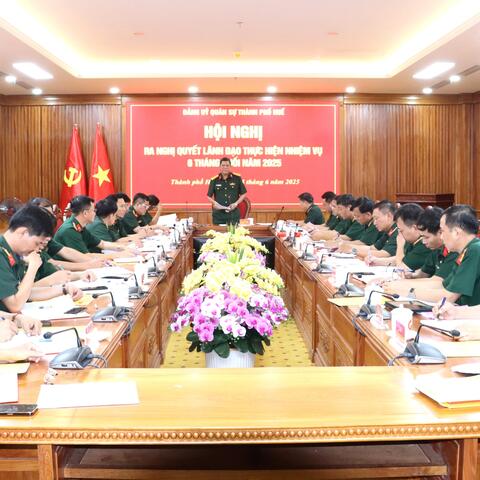 Đảng ủy Quân sự thành phố xác định 7 nhiệm vụ, giải pháp thực hiện nhiệm vụ 6 tháng cuối năm 2025