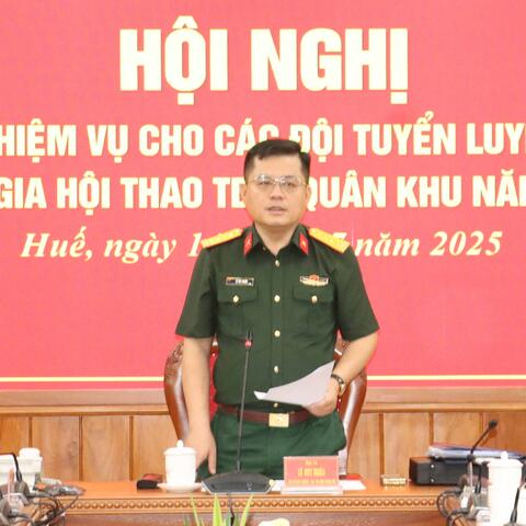 Bộ CHQS thành phố giao nhiệm vụ các đội tuyển tham gia hội thao TDTT Quân khu