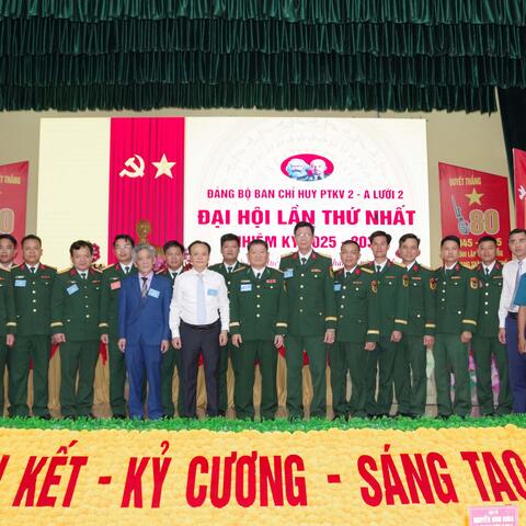 Ban chỉ huy phòng thủ khu vực 2 – A Lưới 2, tổ chức thành công Đại hội lần thứ I, nhiệm kỳ 2025 – 2030