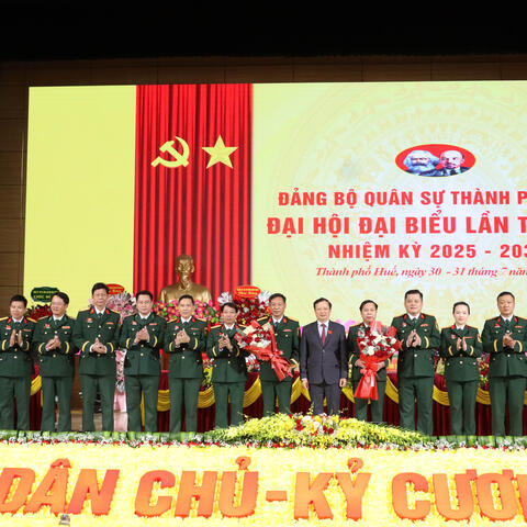 Đảng bộ Quân sự thành phố Huế đại hội lần thứ XIII, nhiệm kỳ 2025-2030 thành công tốt đẹp
