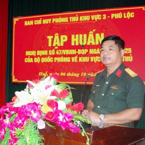 Ban chỉ huy phòng thủ khu vực 3 - Phú Lộc: Tổ chức tập huấn Nghị định 47 và Thông tư 84 của Bộ Quốc phòng.