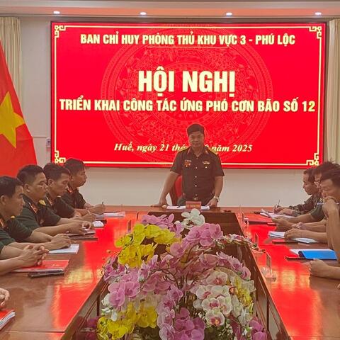 Ban Chỉ huy Phòng thủ khu vực 3 - Phú Lộc: Triển khai công tác ứng phó bão số 12