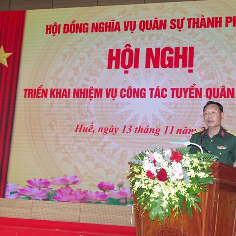 Hội đồng nghĩa vụ quân sự Thành phố Huế Triển khai nhiệm vụ công tác tuyển quân năm 2026.