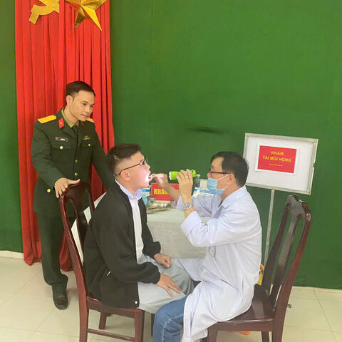 Ban Chỉ huy Phòng thủ khu vực 1 – Hương Trà giám sát công tác khám tuyển NVQS năm 2026