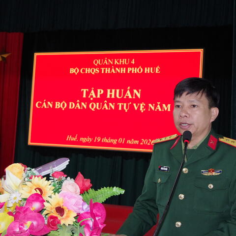 Bộ Chỉ huy Quân sự Thành phố Huế: Tập huấn cán bộ Dân quân tự vệ 2026