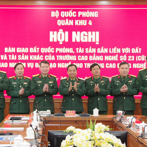 Bàn giao Trường Cao đẳng nghề số 23 (cũ) cho Trường Cao đẳng nghề số 4