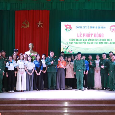 Đoàn cơ sở Trung đoàn 6 phát động Tháng thanh niên và phong trào “3 Tiên phong quyết thắng”