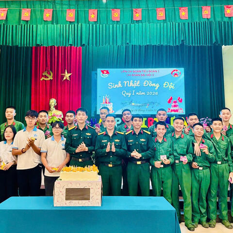 Đoàn cơ sở Trung đoàn 6: Sinh nhật đồng đội - Kết nối yêu thương Quý I năm 2026