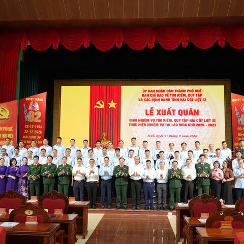 Đội 192 Bộ CHQS thành phố xuất quân sang Lào tìm kiếm, quy tập hài cốt liệt sĩ