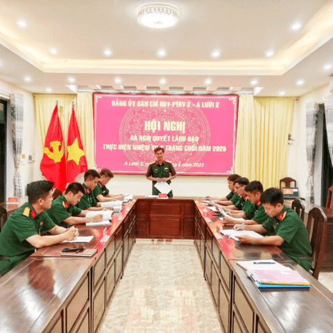 Đảng uỷ, Ban Chỉ huy Phòng thủ khu vực 2 - A Lưới 2: Ra Nghị quyết lãnh đạo thực hiện nhiệm vụ 6 tháng đầu năm 2025