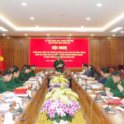 Ban tuyển sinh quân sự Thành phố triển khai công tác chuẩn bị phục vụ Đoàn kiểm tra của Bộ quốc phòng