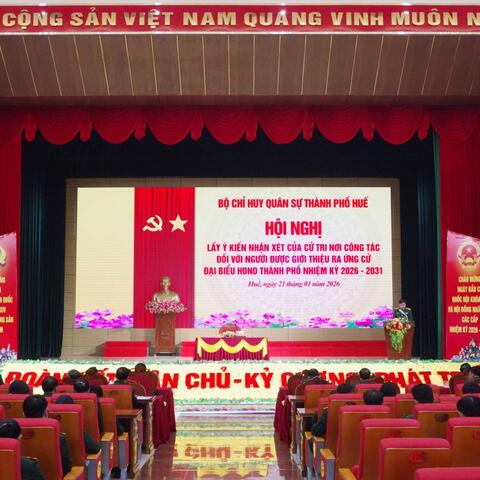 Bộ CHQS thành phố hội nghị giới thiệu người ứng cử Đại biểu HĐND thành phố