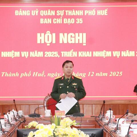 Ban Chỉ đạo 35 Đảng ủy Quân sự thành phố tổng kết nhiệm vụ năm 2025