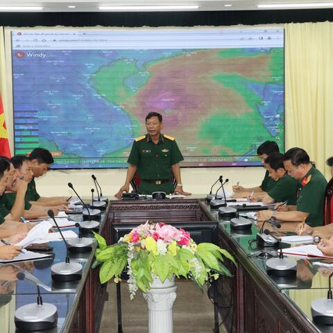 Bộ Chỉ huy Quân sự tỉnh triển khai công tác phòng chống bão lụt
