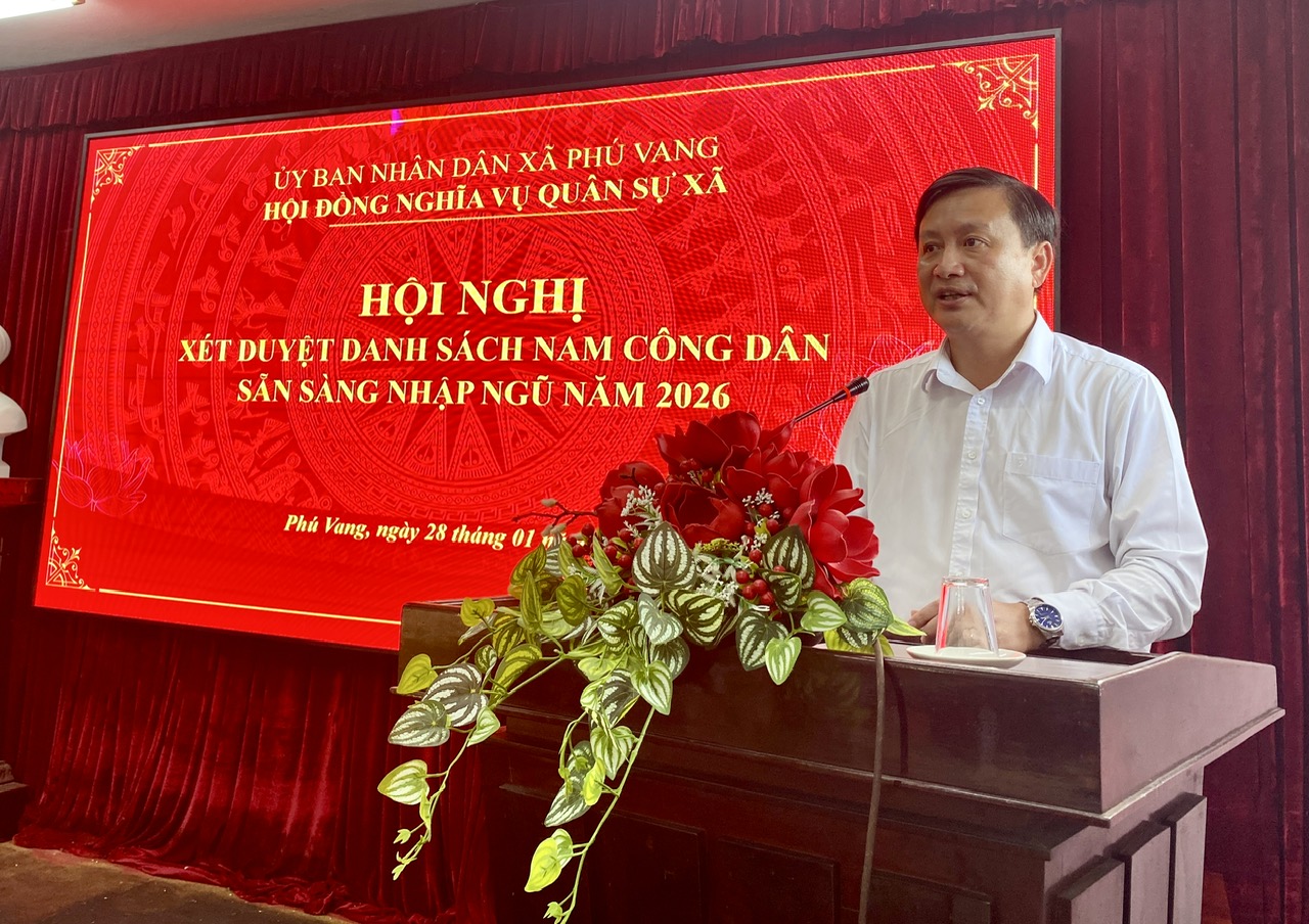 Hội đồng nghĩa vụ quân sự xã Phú Vang: Chốt danh sách công dân đủ điều kiện tham gia nghĩa vụ quân sự năm 2026