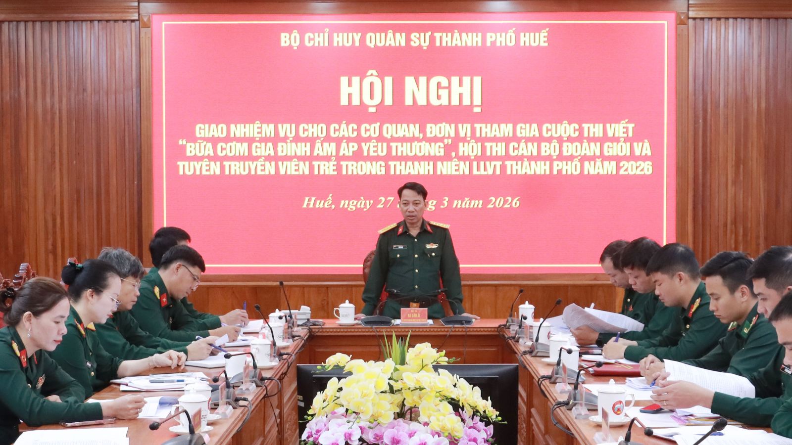 Bộ CHQS thành phố giao nhiệm vụ tham gia Cuộc thi viết “Bữa cơm gia đình ấm áp yêu thương”